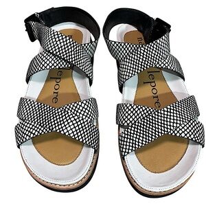 NANETTE LEPORE - SIZE 7 - NWT - STYLE: SUMMER CRUSH - PLATFORM ANKLE WRAP S7